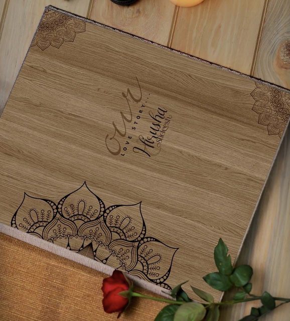 Light oak with mandala engraving