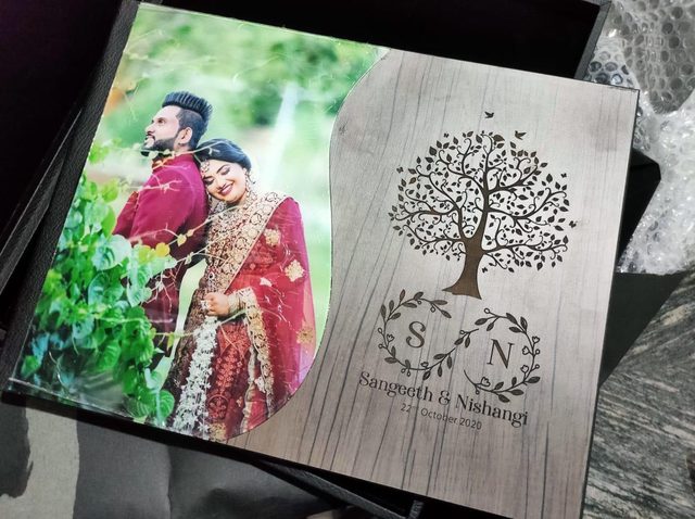 Photo and wood combination cover