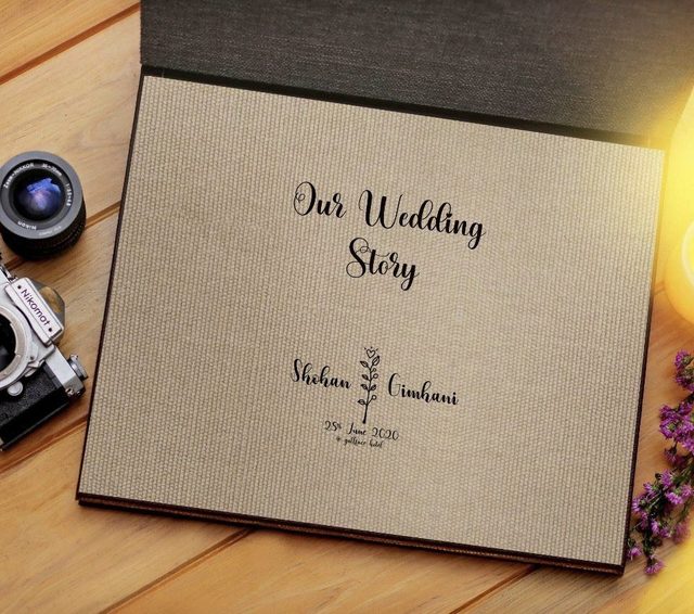 Fabric cover — Our Wedding Story